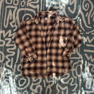 Levi's Men’s Brown Plaid Button-Down Flannel Shirt